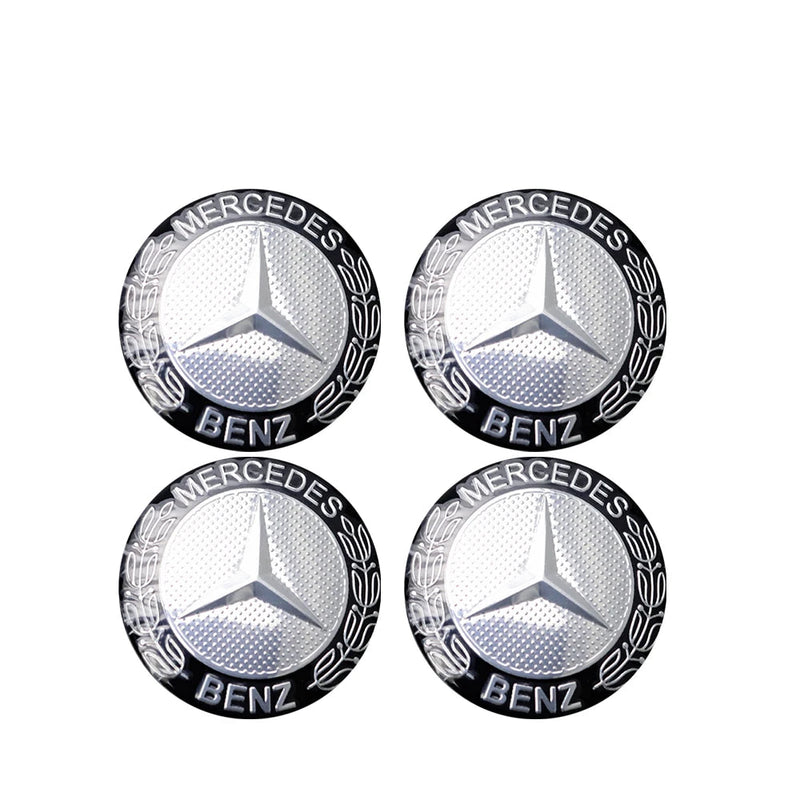 Adesivo Tampas de Cubo de Roda para Mercedes Benz 4 peças 56mm