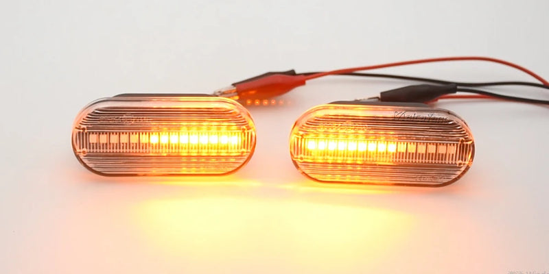 Lampadas Pisca de Led Laterais sequencial Bora Golf Passat Polo Ibiza 2 Peças Dinâmico