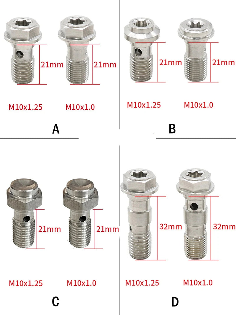 Parafuso de Drenagem de Óleo para Yamaha Kawasaki Suzuki Aprilia Mangueira de Freio