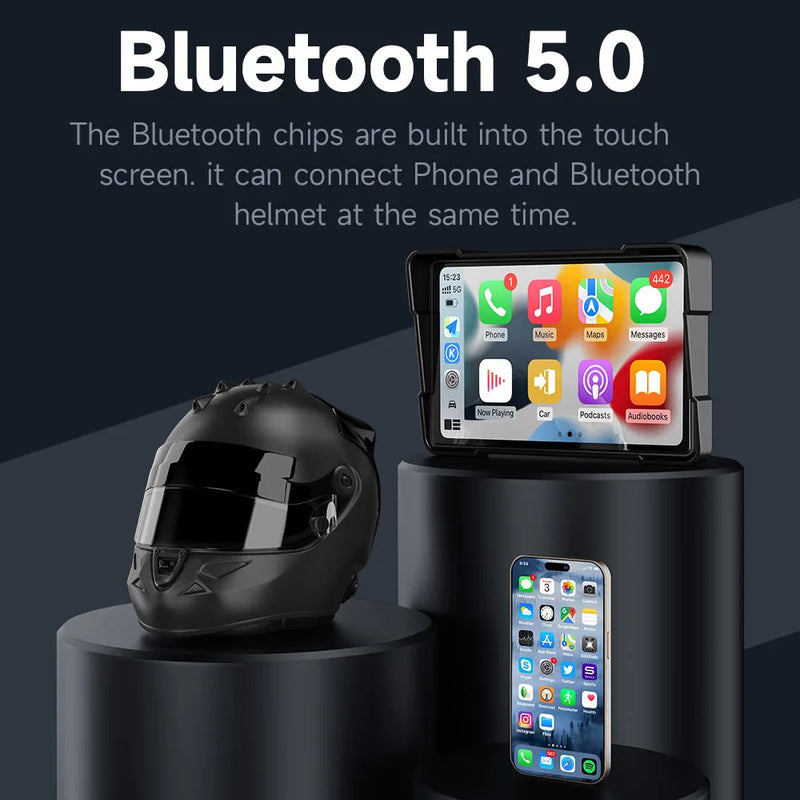 Velocimetro Painel Digital Multimidia GPS CarPlay Android Tela de Toque Bluetooth