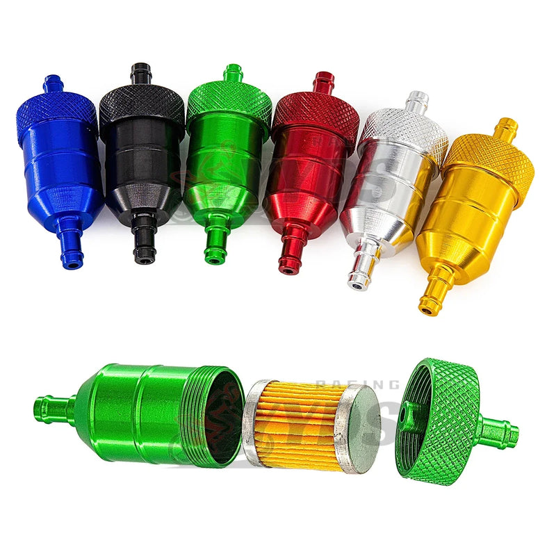 Filtro Limpador CNC Alumínio Para Motocicleta Universal 8mm Gasolina