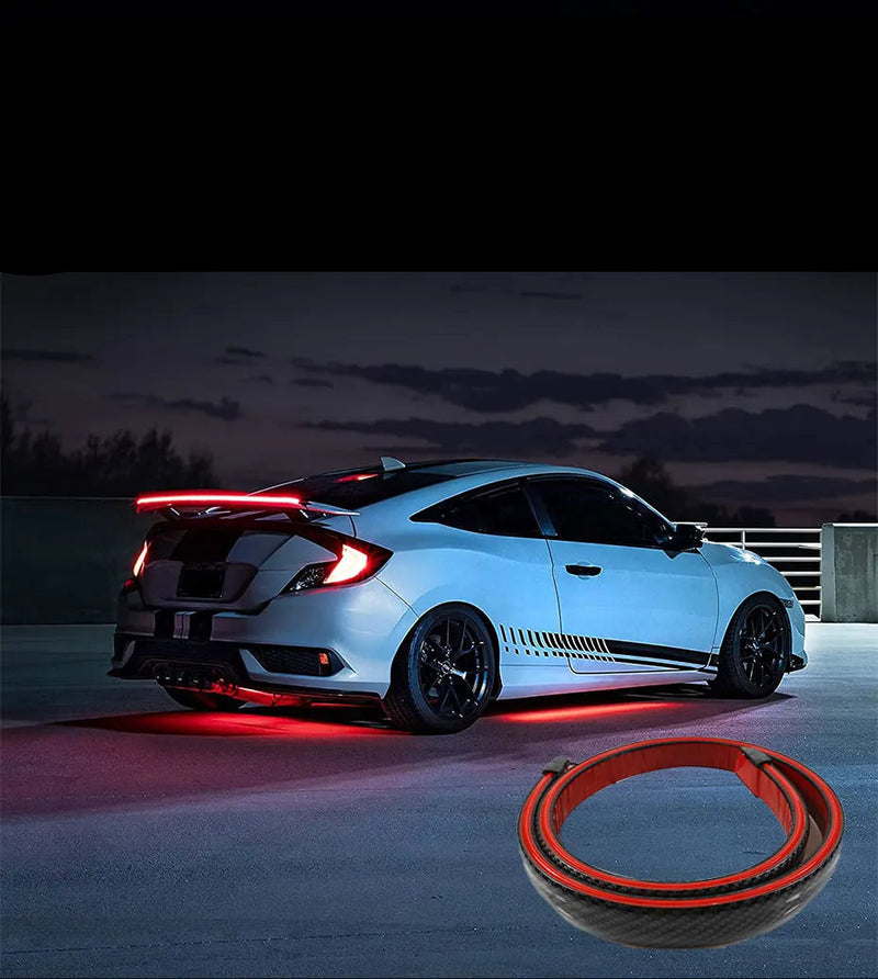 Spoiler Traseiro cm Luz Led De Freio 120cm 12V