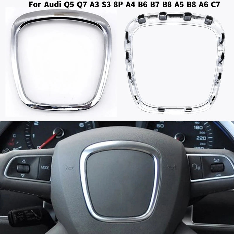 Arco Central de Volante Adesivos Audi A4 B6 B7 B8 A6 C6 A5 Q7 Q5 A3 A4L A8L A6L