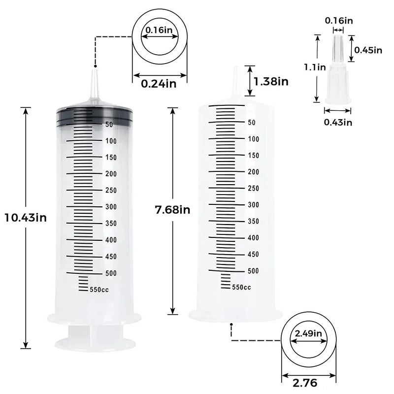 Seringa de 100ml-550ml de grande capacidade com bomba de mangueira multifuncional de 100cm