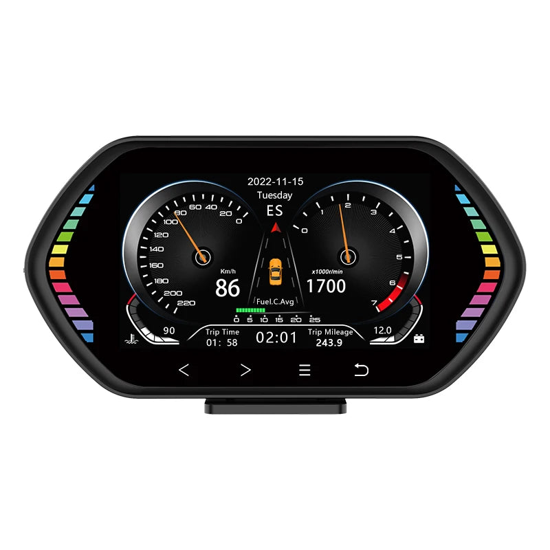 Velocímetro Painel Digital HUD OBD2 após 2008