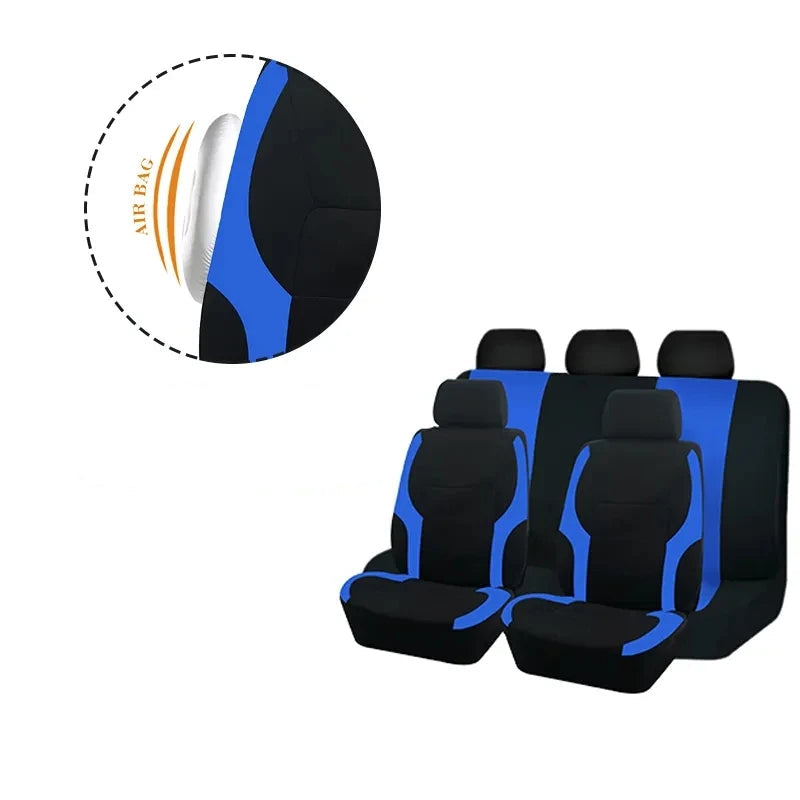 Capas de assento de carro de poliéster universal com design esportivo