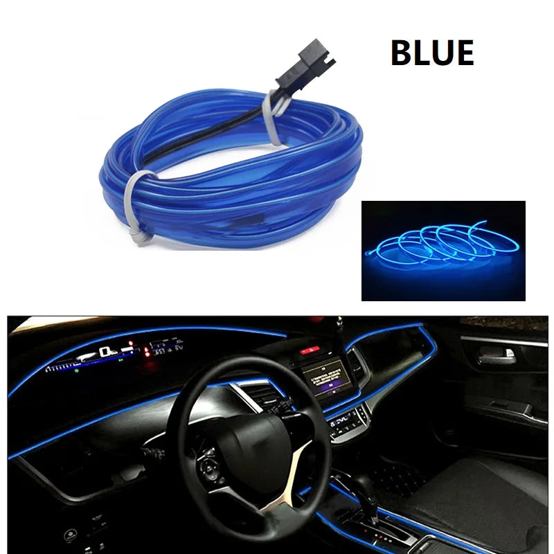 Tiras de Lâmpadas Decorativas para Interior de Carro de LED