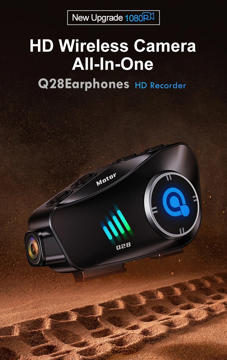Gravador de capacete com Bluetooth e Wifi á Prova D´Água