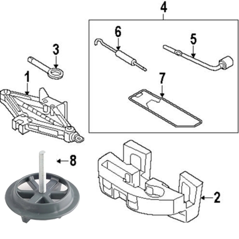 Parafuso de fixação do estepe para KIA, Cerato, Optima, Soul etc...