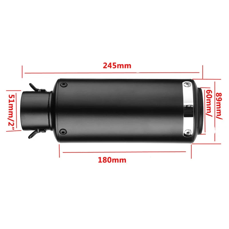 Ponteira Moto Universal 51mm 60mm para Honda Yamaha Suzuki Kawasaki