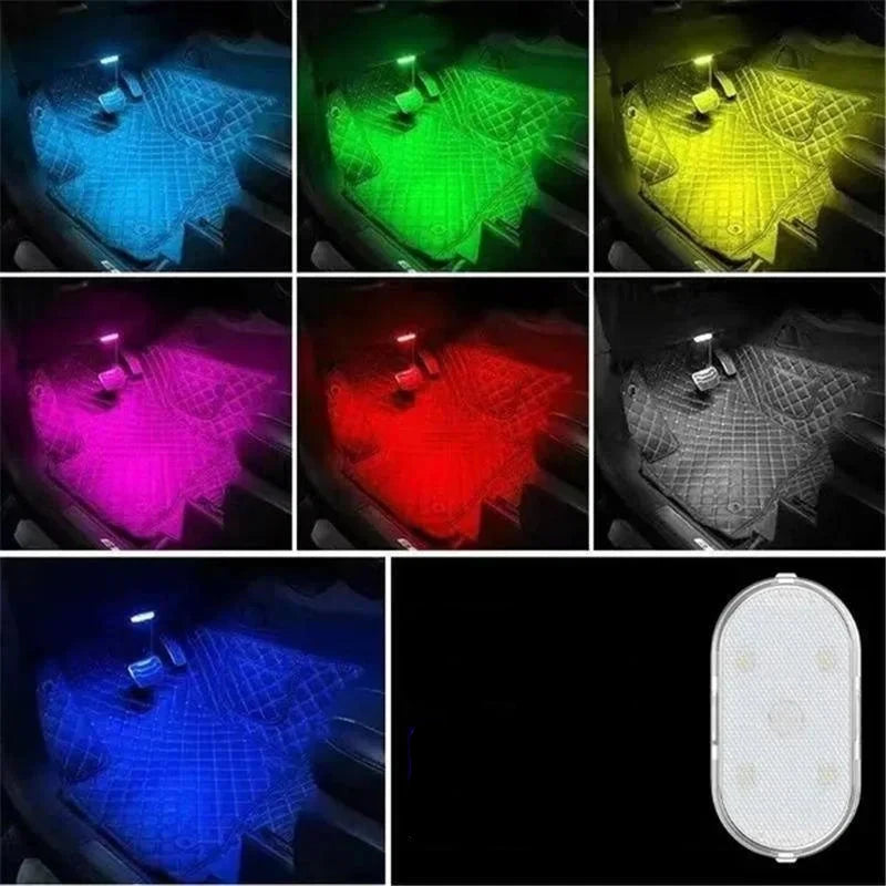 Luzes LED sem Fio para Interior de Carro Neon Automotiva Recarregável por USB