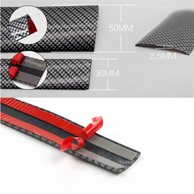 Spoiler Traseiro de Borracha Fibra de Carbono Universal 1.5M 5D