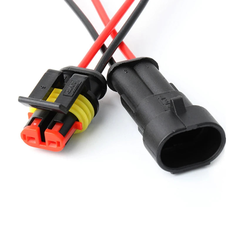 Conector elétrico macho e fêmea à prova d'água