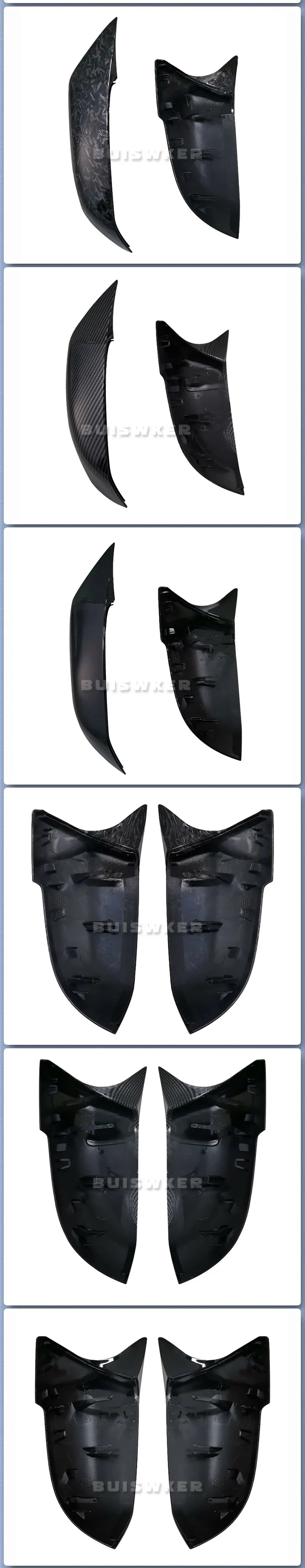 Capa de Espelho Retrovisor Carbon Black para BMW Série
