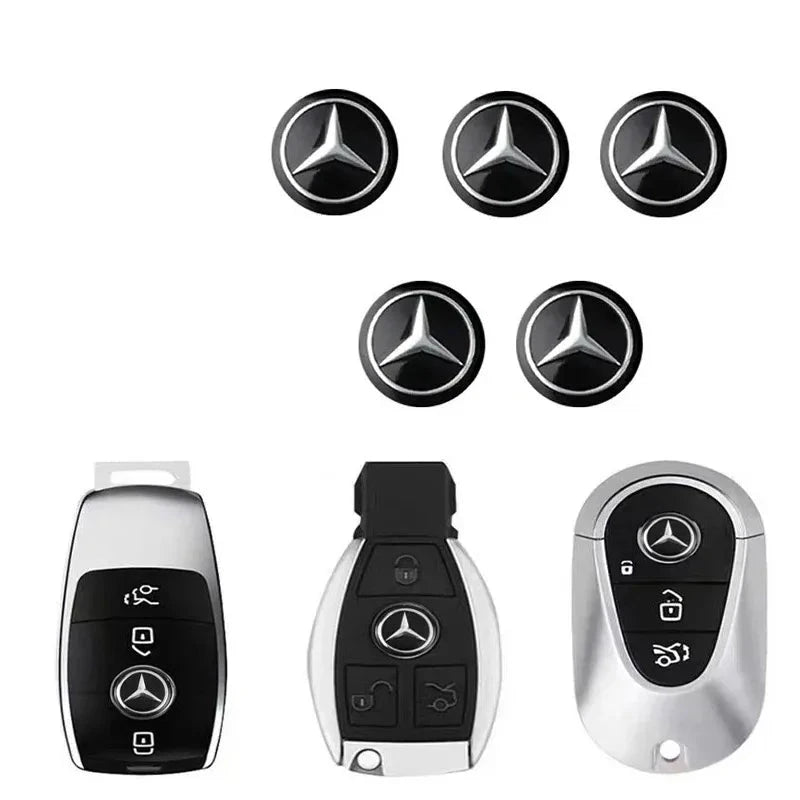 Adesivos de Emblema de Chave de Carro de 14 mm Mercedes Benz