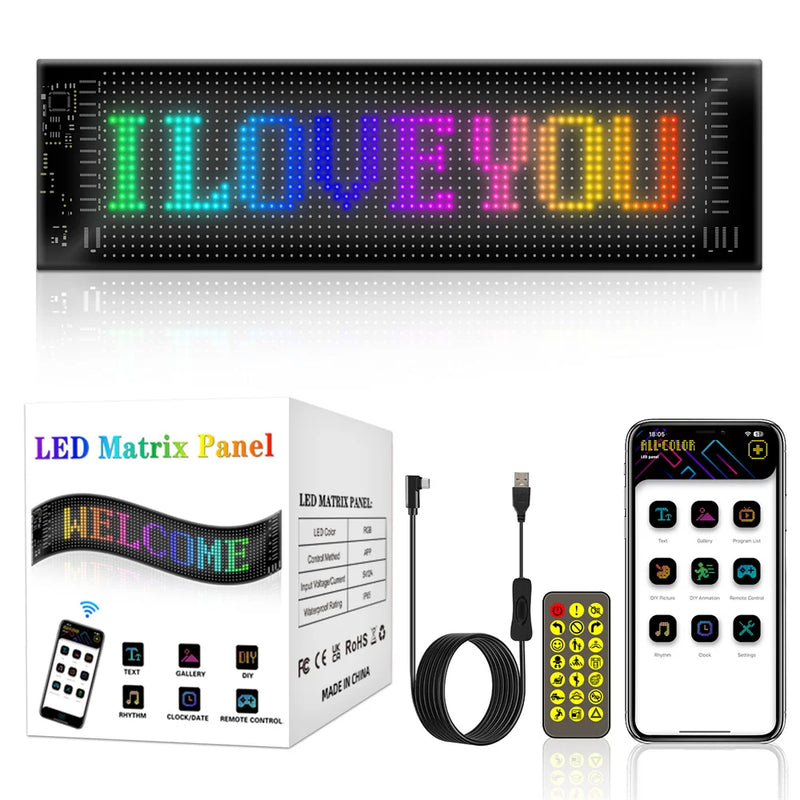 Painel de LED RGB Programável Bluetooth Flexível
