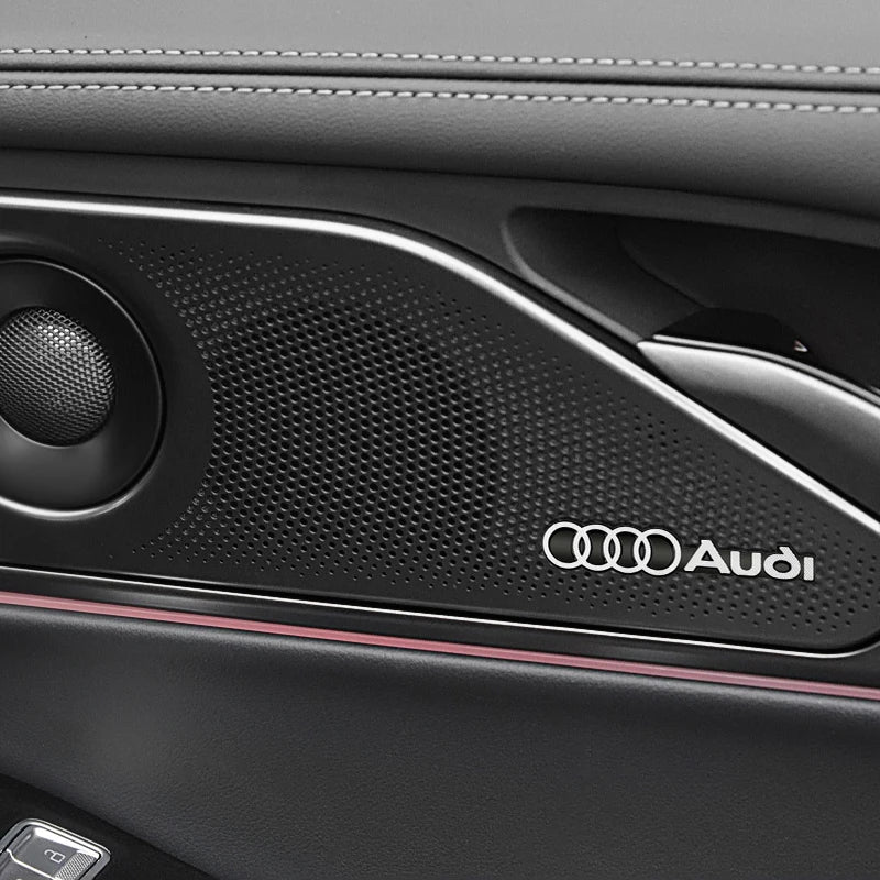 Emblema de alumínio 3D Adesivo para Audi 10 peças