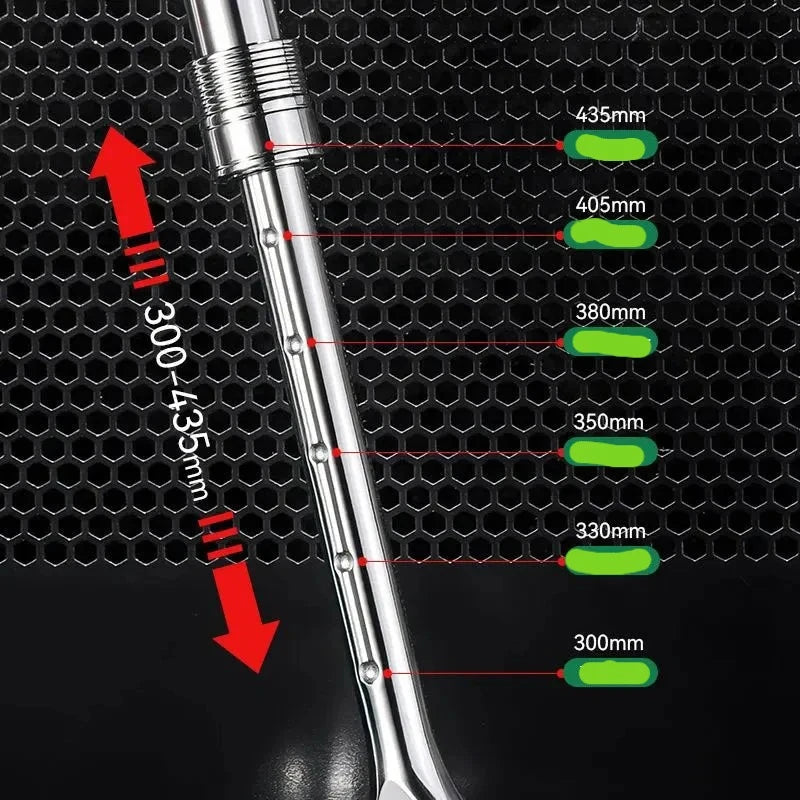 Chave de catraca 72 dentes extensível telescópica multifuncional