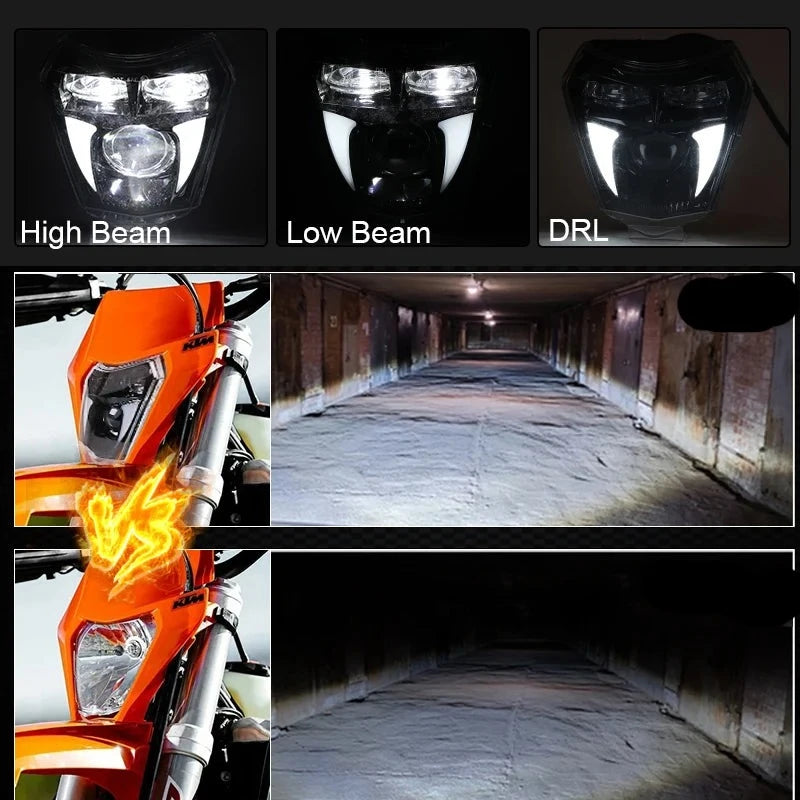 Farol de motocicleta supermoto insano