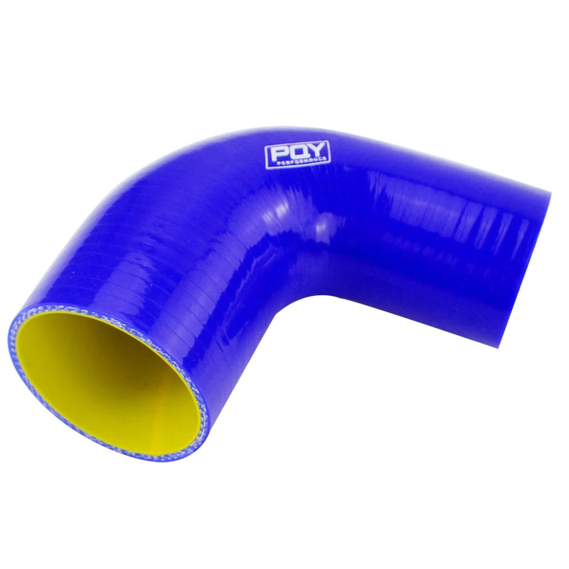 Mangueira de Silicone Cotovelo Redutor  Turbo entrada preto azul 2"-2.5" 51mm-63mm 90 graus