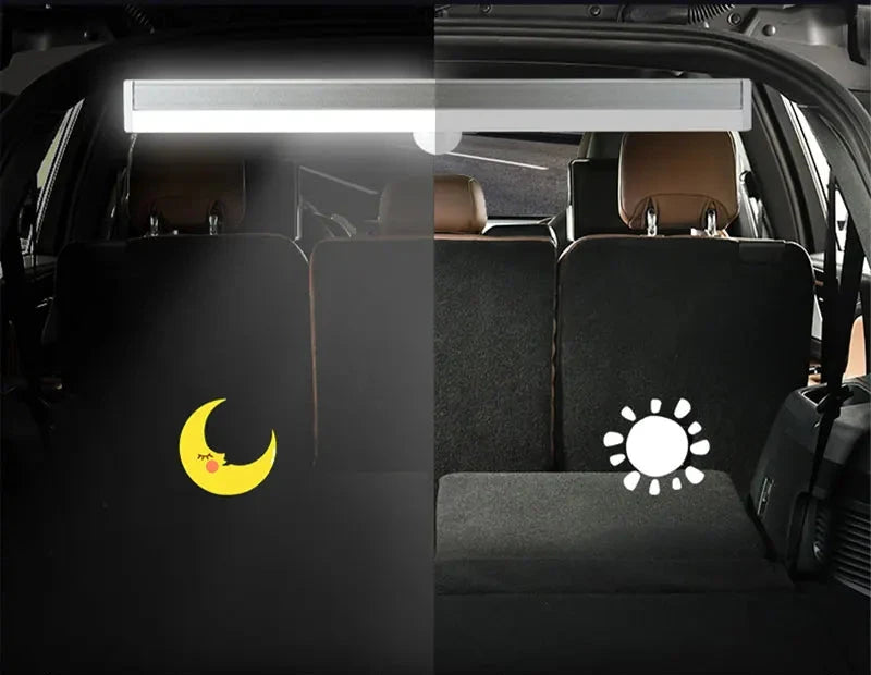 Sensor de luz de carro para assoalho, porta-malas.