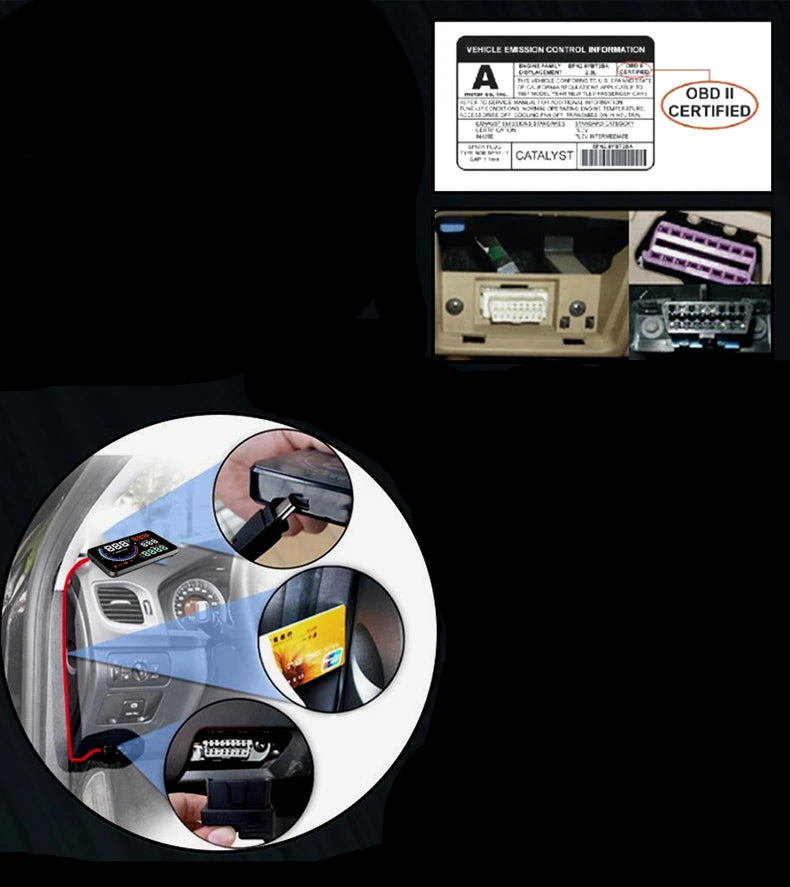 Velocimetro Painel Digital Projetor de Para-Brisa i9 HUD OBD2