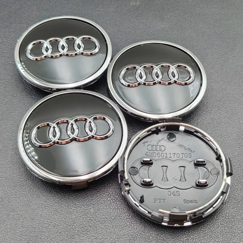 Tampas de Centro de Roda de Carro para Audi 4 Peças