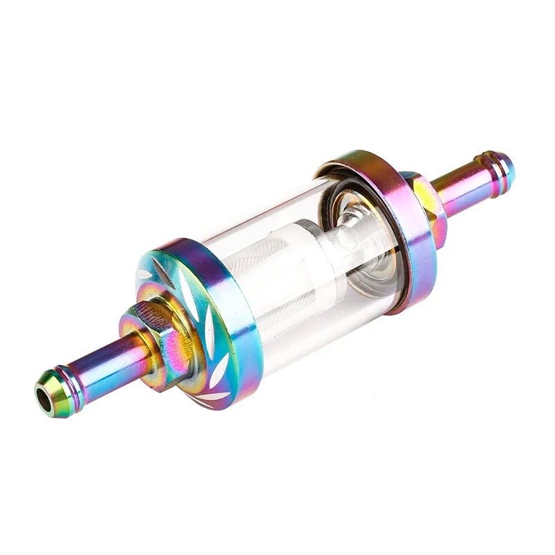 Filtro de Gasolina para Motos 8mm Vidro e Aluminio