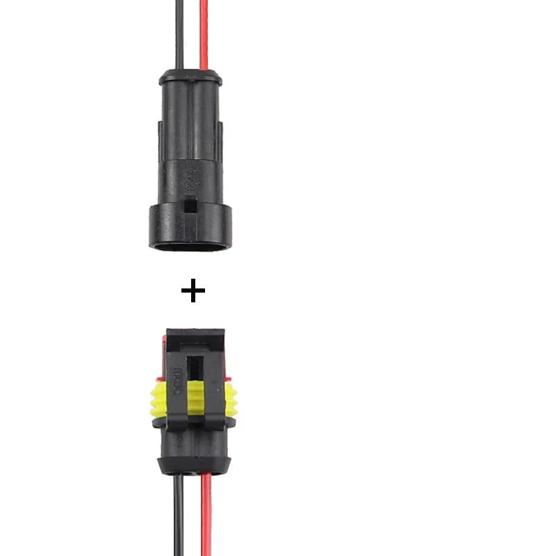 Conectores elétricos automotivos à prova d'água de 2 pinos