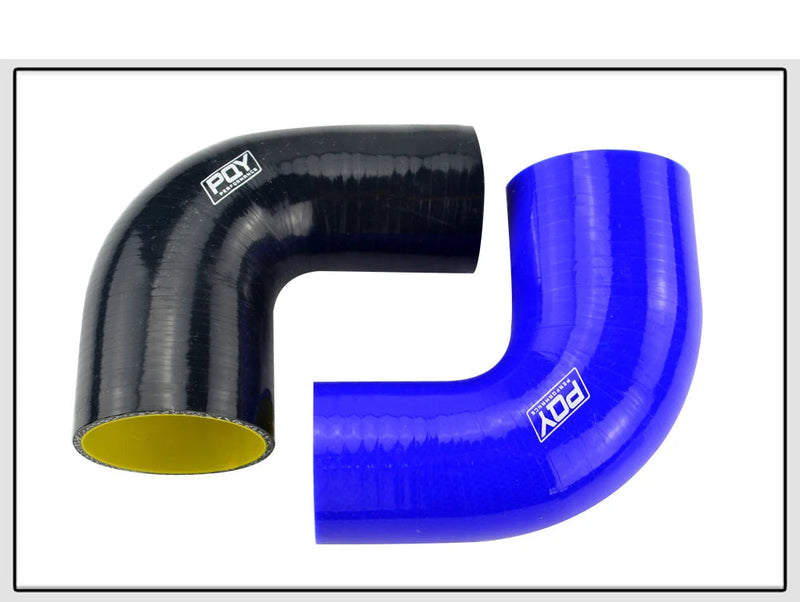 Mangueira de Silicone Cotovelo Redutor  Turbo entrada preto azul 2"-2.5" 51mm-63mm 90 graus
