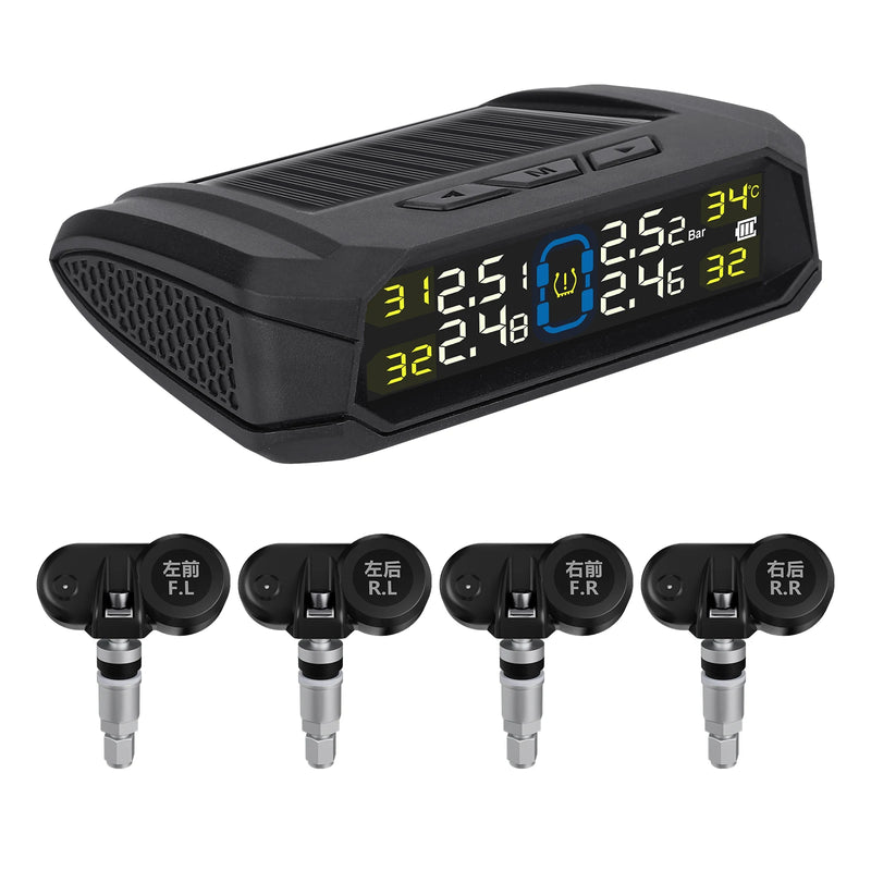 Sistema de Monitoramento de Pressão de Pneus de Veículos Digital Sem Fio Universal