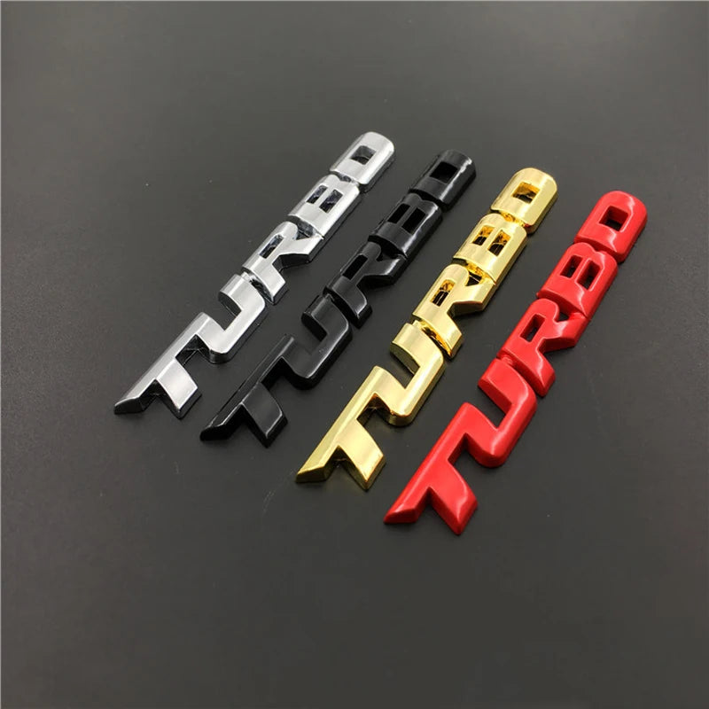 Emblema Adesivo  TURBO 3D Metal
