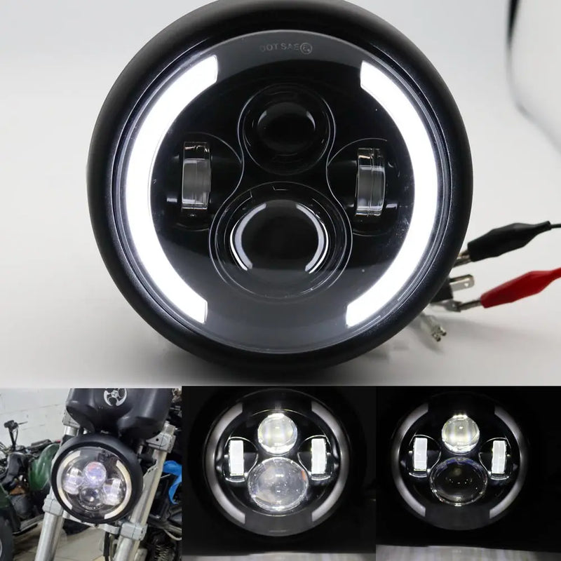 Farol universal Redondo em LED de 7 Polegadas