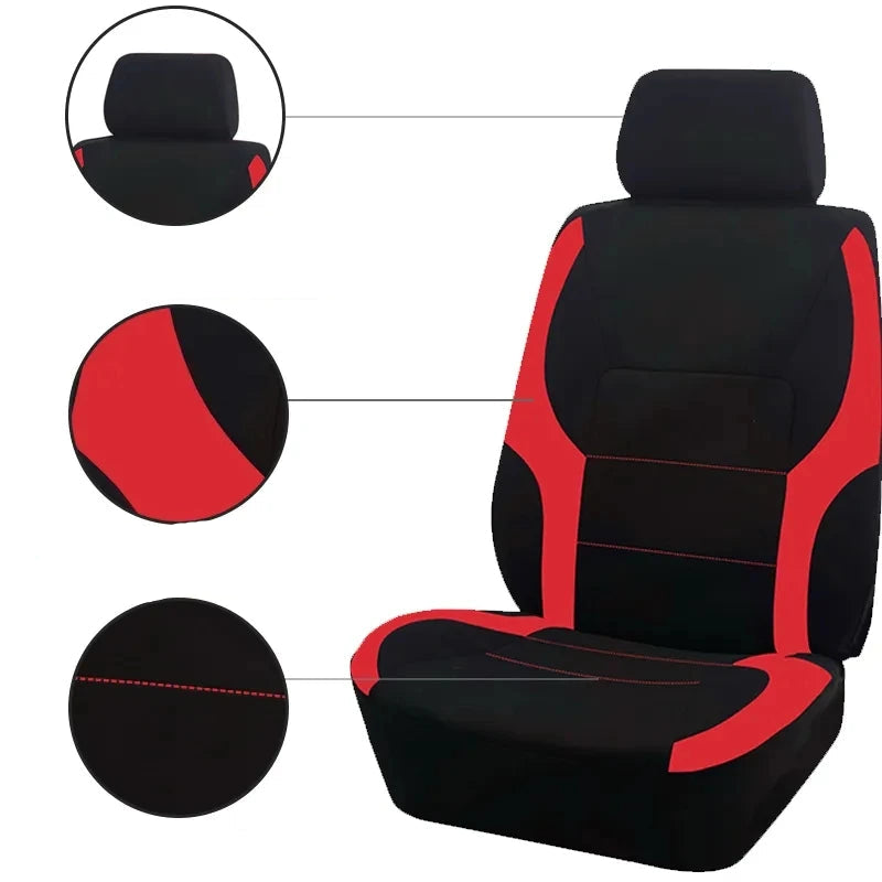 Capas de assento de carro de poliéster universal com design esportivo