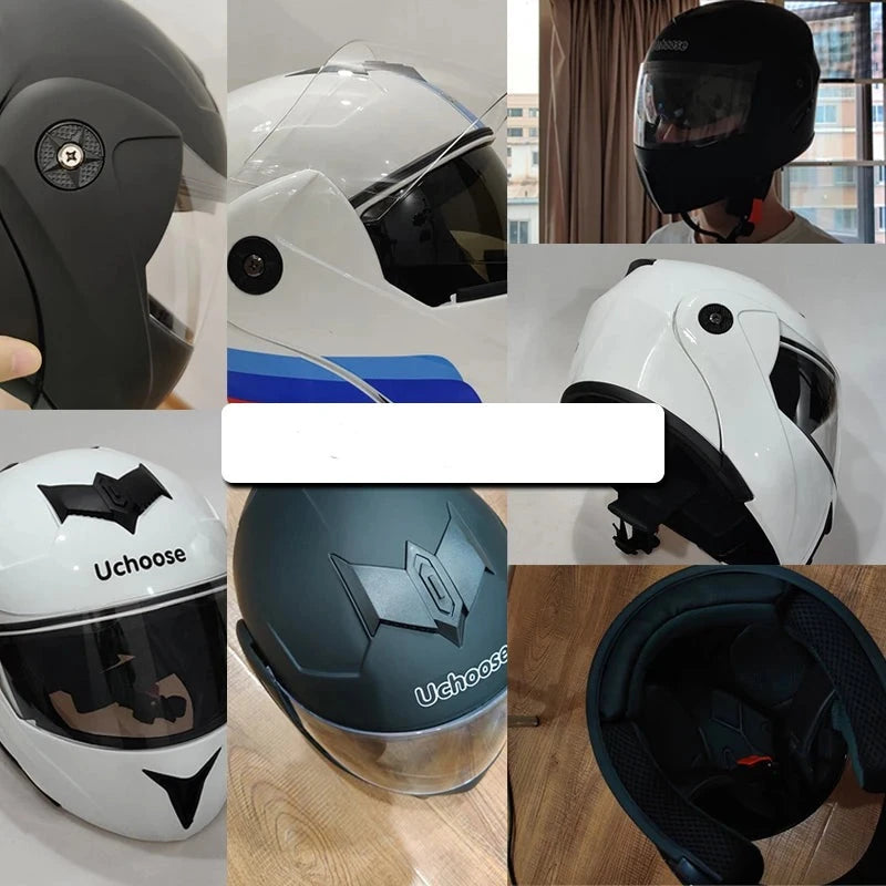 Capacete de motocicleta Lente dupla, Capacete de segurança Modular