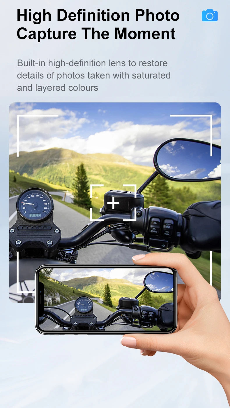 Gravador de capacete com Bluetooth e Wifi á Prova D´Água