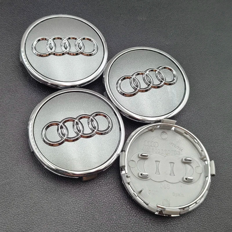 Tampas de Centro de Roda de Carro para Audi 4 Peças