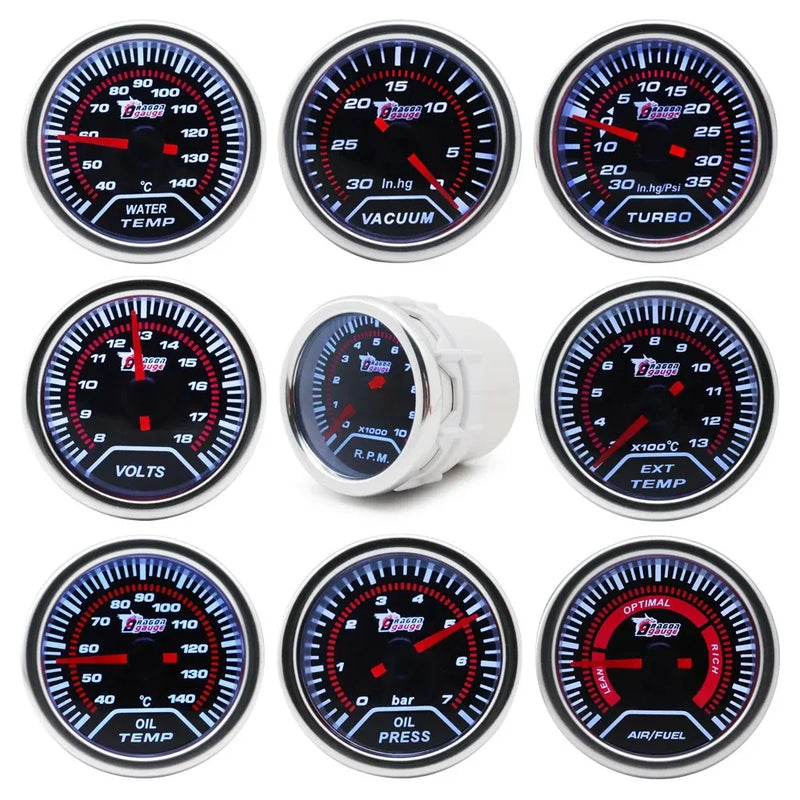 Relogio medidor para carros de alta performance, 52mm. Turbo e Aspirados.