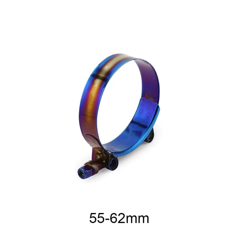 Braçadeira de mangueira universal Titânio Azul de 40 mm a 97 mm Aço inoxidável
