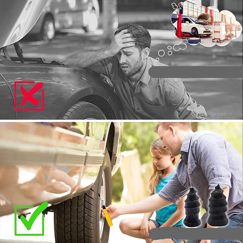 Reparo de Furo no Pneu de Carro, Motocicleta, Caminhão, Scooter e Bicicleta.