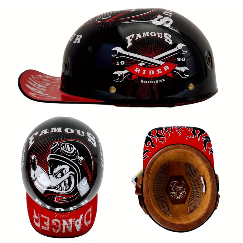 Capacete de Motocicleta e Veículo Elétrico para Harley Retro Gringo