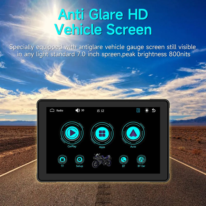 Velocimetro Painel Digital Multimidia GPS CarPlay Android Tela de Toque Bluetooth