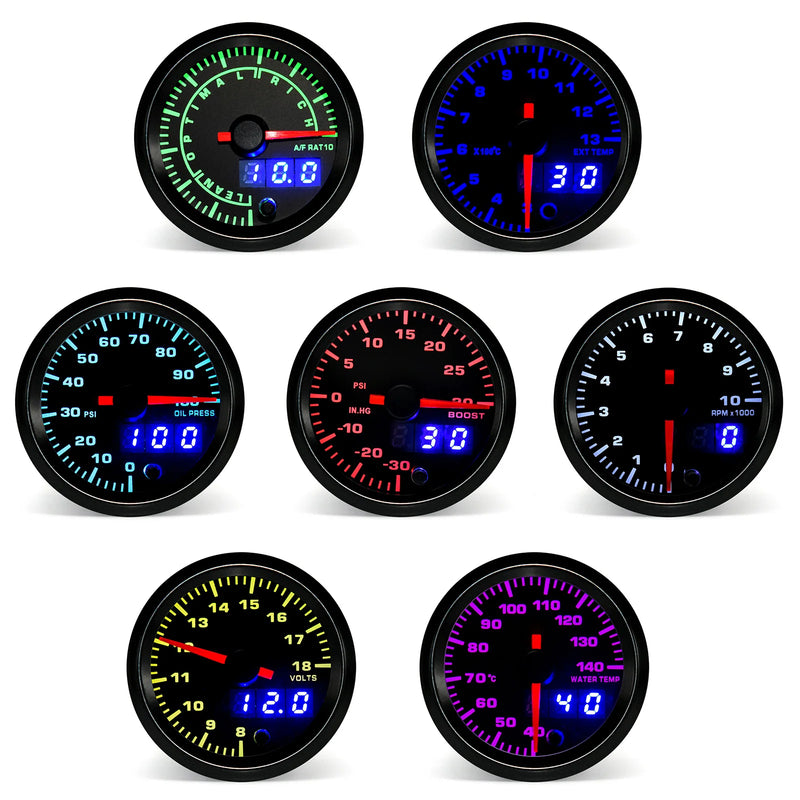 Relogios de precisão Varios Modelos 52mm 7 Cores a sua escolha com Duplo Mostrador.