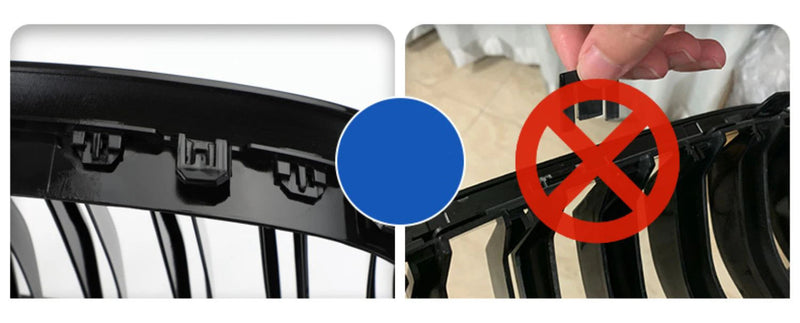 Carro Frente Rim Preto Grade para BMW E46 Grill