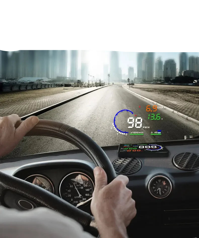 Velocimetro Painel LED Projetor de Para-Brisa OBD2