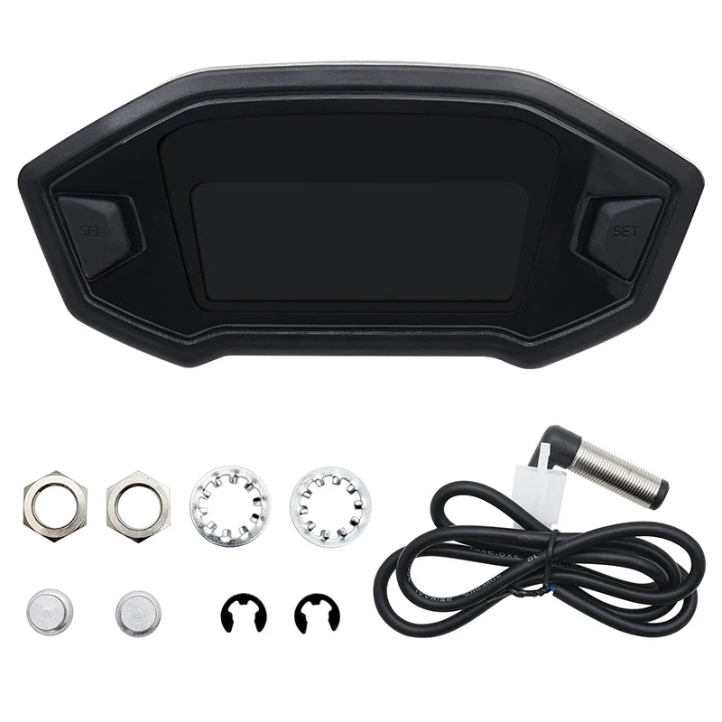 Velocímetro Painel Digital Universal em LED 12000 RPM