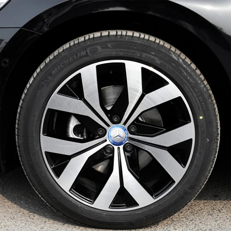 Adesivo Tampas de Cubo de Roda para Mercedes Benz 4 peças 56mm
