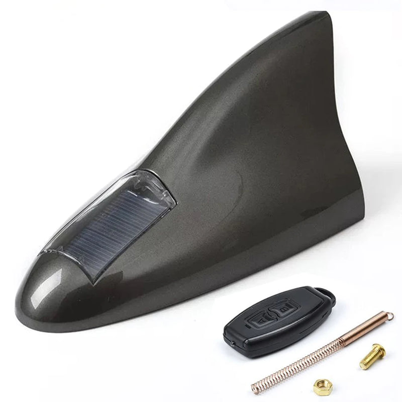 Antena Universal de Barbatana de Tubarão, Luz Solar para Carro, Luz Anticolisão