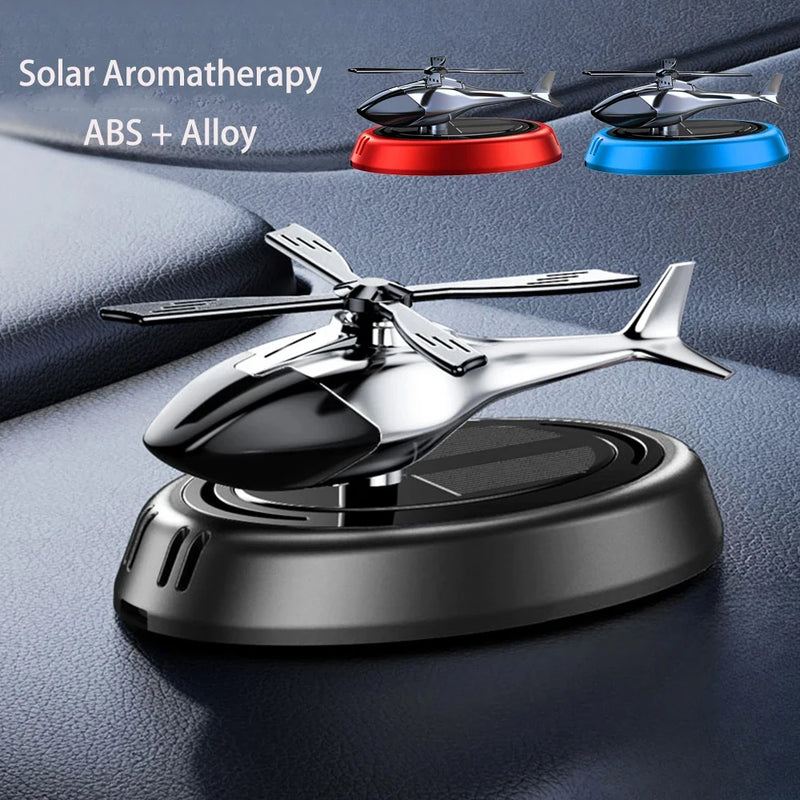 Difusor de aroma Helicóptero de Rotação Movido a Energia Solar Aromaterapia, Ambientador de Ar para Carro