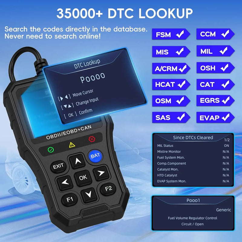 Scanner Automotivo Testador de Bateria Verificador de Sistema de Motor Leitor de Código de Falha